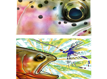 Rainbow Eye and Golden Trout. ©2012. Glenn Hiramatsu.