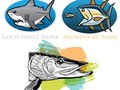 Cartoon Shark and Tuna, Pike. @2012. Glenn Hiramatsu.