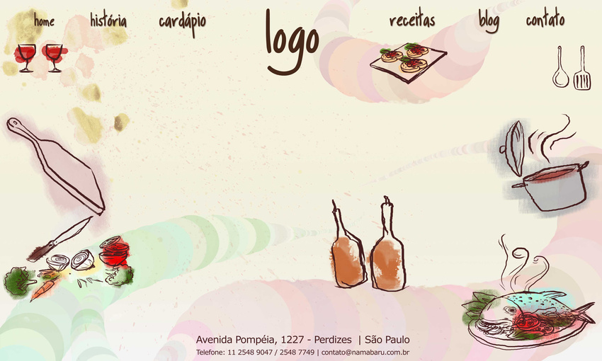 Ilustrações para a home do site Nama Baru - Recusado