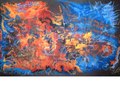 True Blue, 2008, pastel on paper, 60"x36"