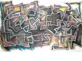 The Grid, 2008, pastel on paper, 60"x36"
