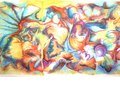 Valentine, 2008, pastel on paper, 60"x36"