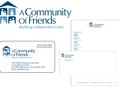 A Community of Friends logo, identity, and stationary package