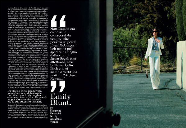 Emily Blunt for Vogue Italia. Art direction by Hoffman Creative