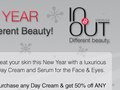 Holiday promotion email campaign for In&Out Different Beauty. Featured 2 products and took users to a landing page with a form.