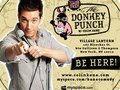 Round flyer designed for CK The Donkey Punch Show.