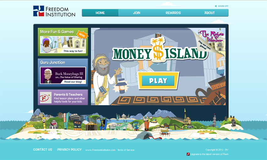 Role: Copywriting. Nationwide financial literacy game/world for kids. (Did not work on game.) https://demo.moneyisland.com/