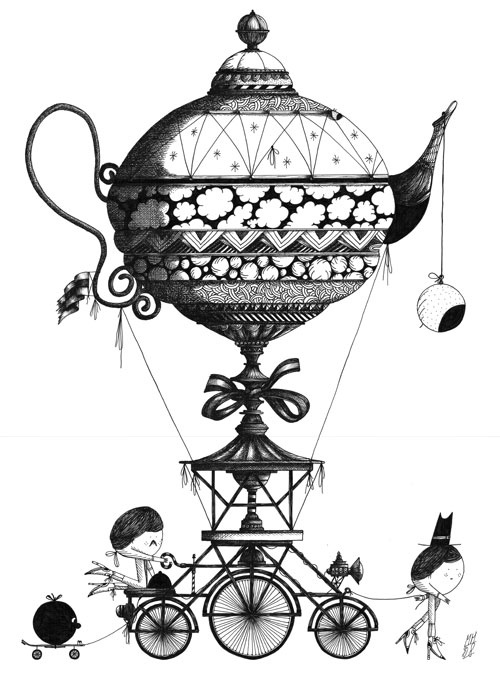 Untitled China Ink Series created for an exhibition in Luxembourg. Merijn Hos, 2008.