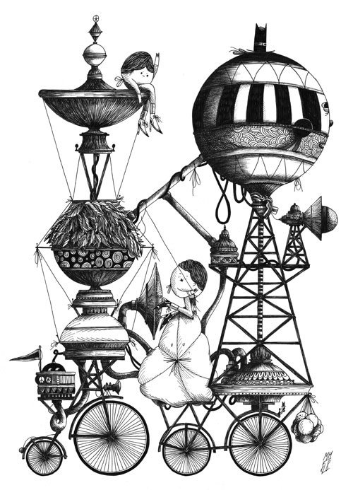 Untitled China Ink Series created for an exhibition in Luxembourg. Merijn Hos, 2008.