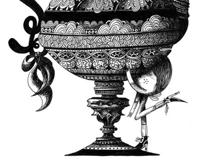 Untitled China Ink Series created for an exhibition in Luxembourg. Merijn Hos, 2008.