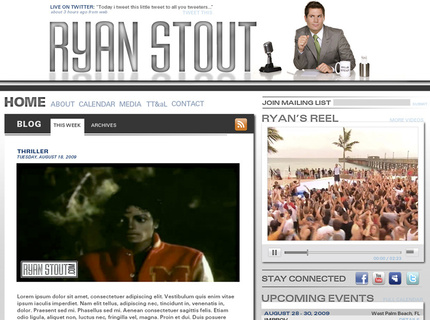 Ryan Stout Entertainment Website