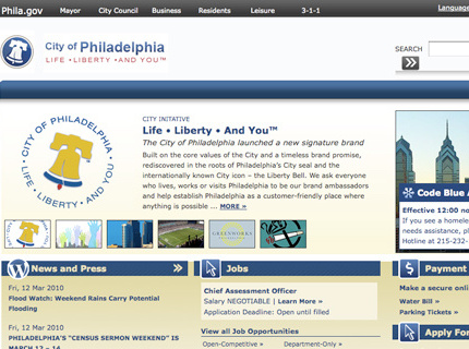 Web - City of Philadephia and all affiliate websites