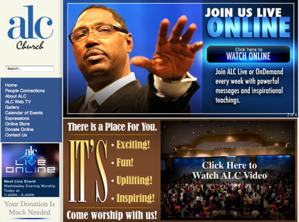 ALC Church website. Built with Joomla 1.5, Flash and Custom graphic/video Modules