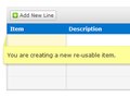 Create new reusable items inline without leaving the page