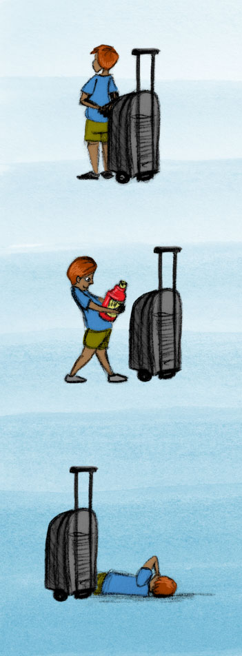 Airport study: Little boy, big Gatorade