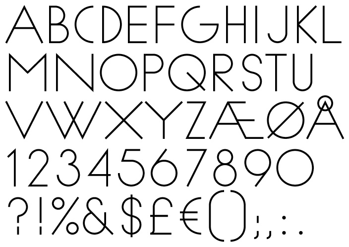 Selected Monoline / Typeface