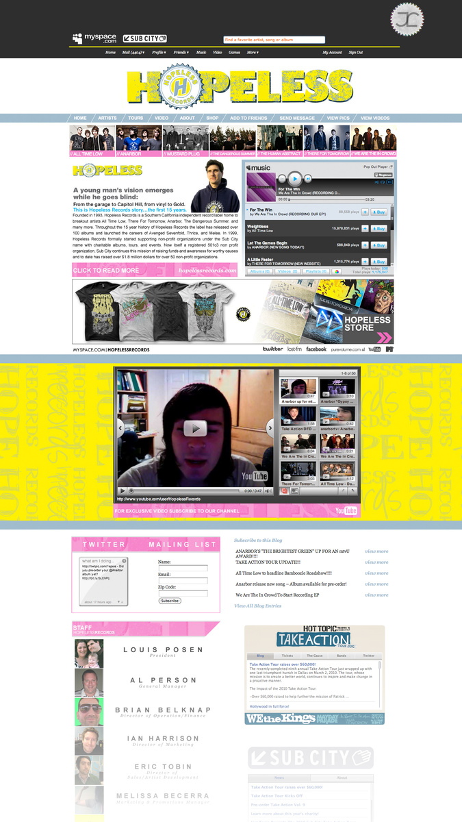 Hopeless Records [myspace.com/hopelessrecords]