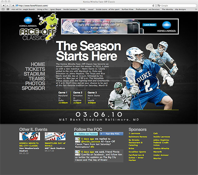 FaceOffClassic.com Index Page