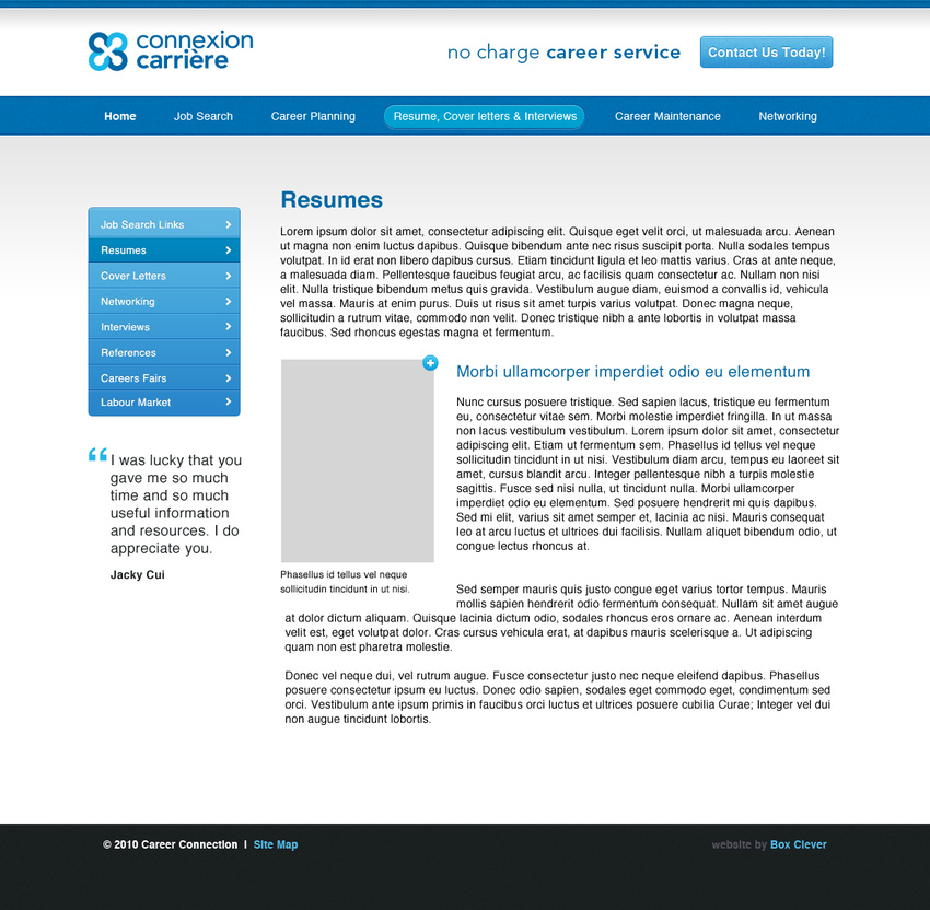 Connexion Carriere - Design