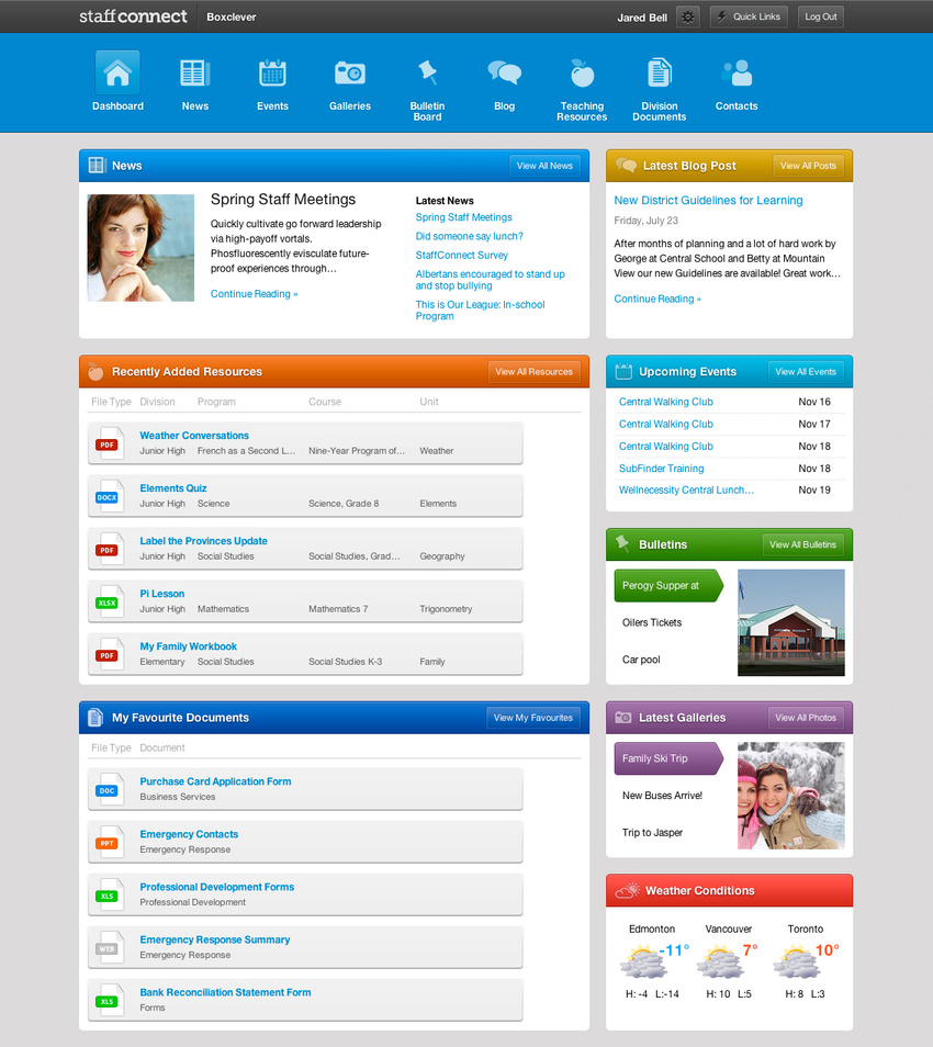 Staff Connect - Graphical / Usability Redesign