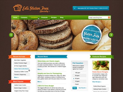 Ed's Gluten Free Specialty - Site Design