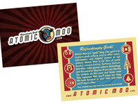 Atomic Moo Promotional Card Concept.