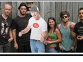 Cardboard cut out with The Fray at their concert