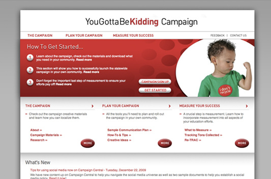 Internal campaign website
