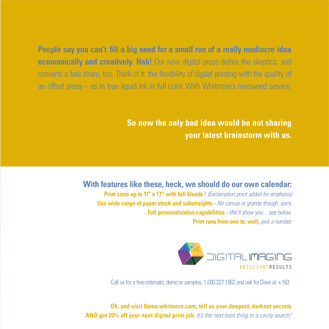 Interactive direct mail for new printing technology