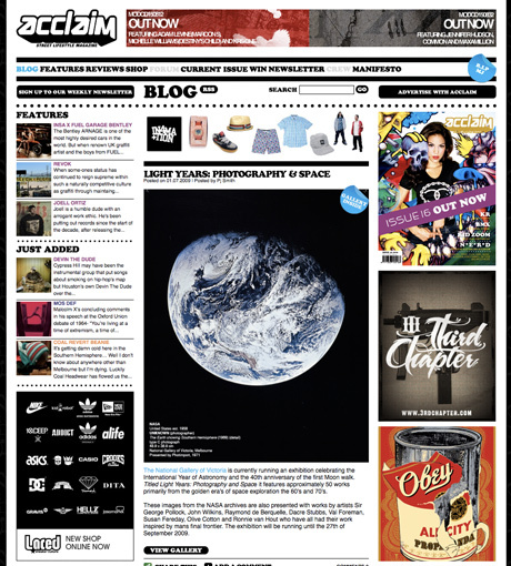 Acclaim Magazine Website Development