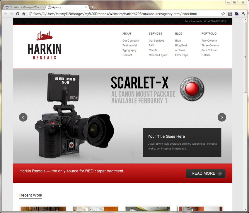 Harkin Rentals  -  Abandoned Project
