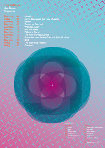 Village Venue Listings Poster, A0 on Backlit Stock
