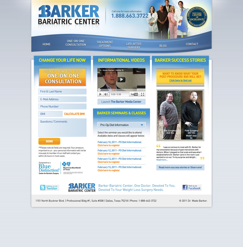 Dr. Wade Barker / Barker Bariatrics IM Landing Page