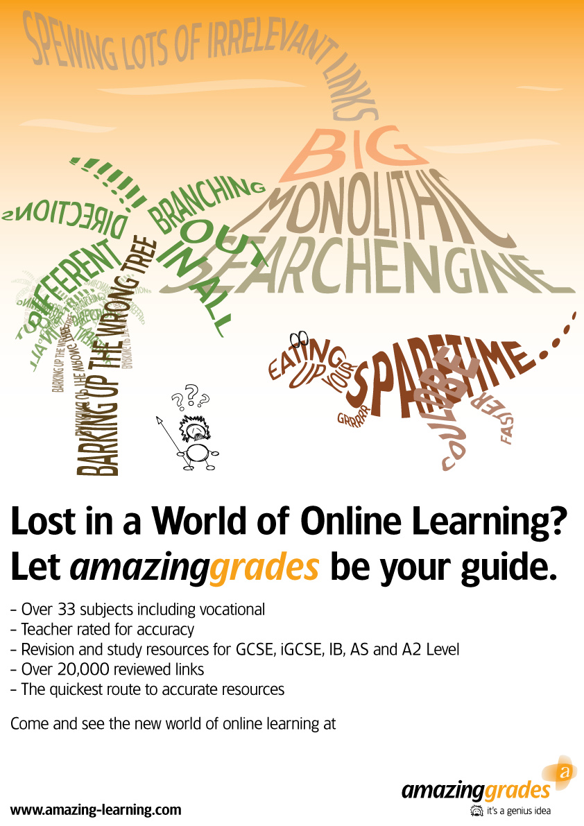 Poster to promote 'Amazing Grades' in schools