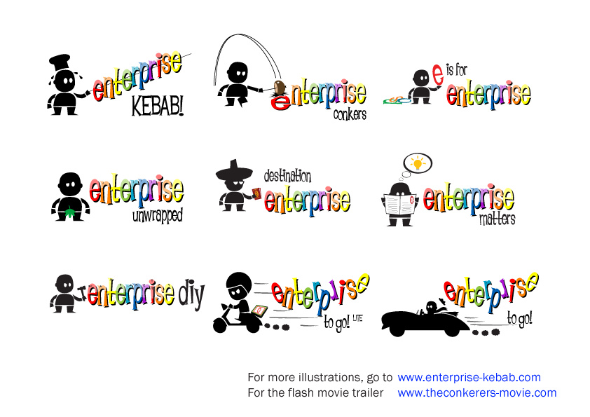 Enterprise Eddy. Branding created for use across a suite of products for UK Curriculum