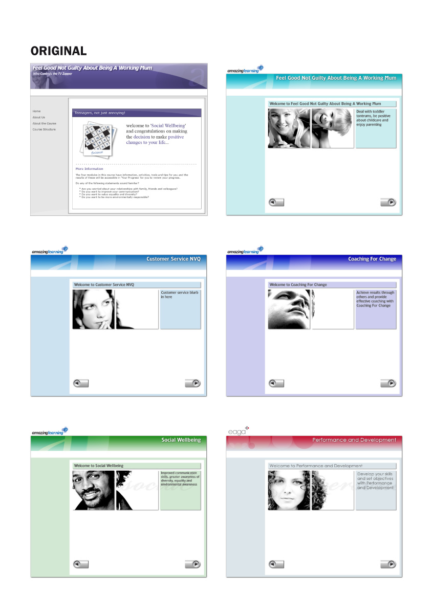 Reskin of online courses