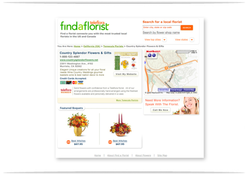 Florist Locator UI & Design