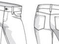Charlotte Russe- Denim Legging Sketch