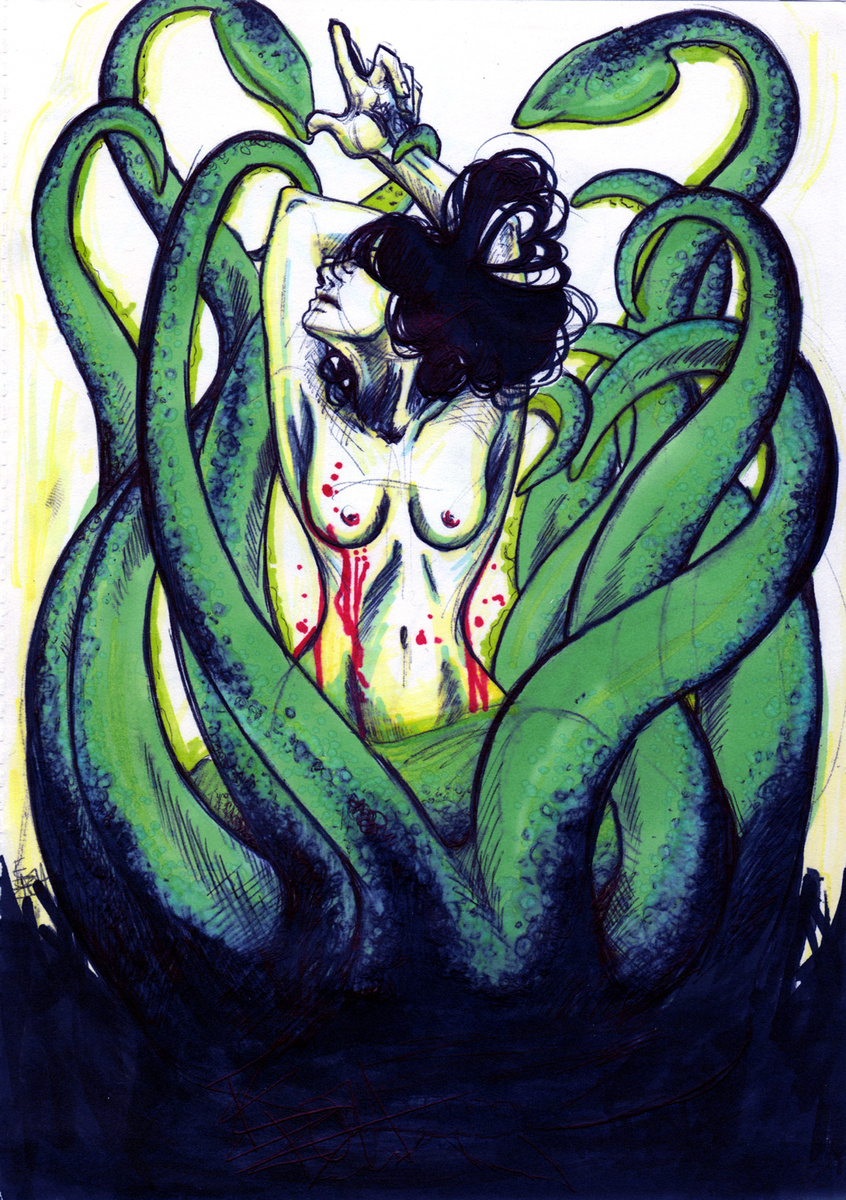"Squid Nom" Copyright 2012 Katrina E. Kunstmann