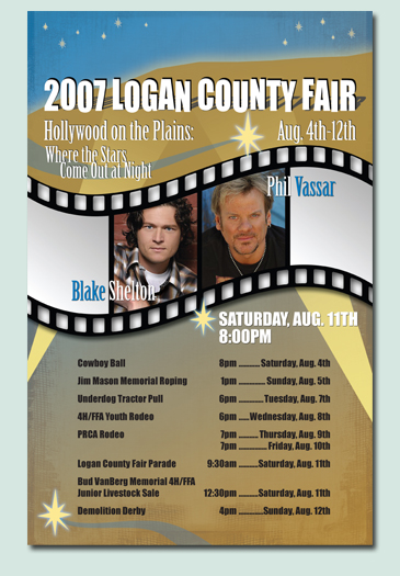 Concert Poster for Logan County Fair