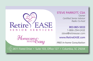 RetireEASE Senior Services Business Card
