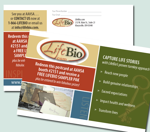 LifeBio Tradeshow Mailer