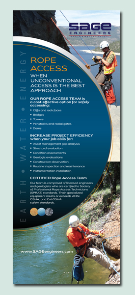 Vertical Tradeshow Banner for SAGE Engineers