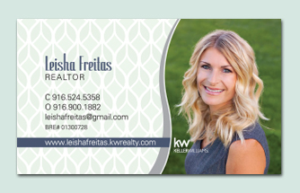 Leisha Freitas, Realtor Business card