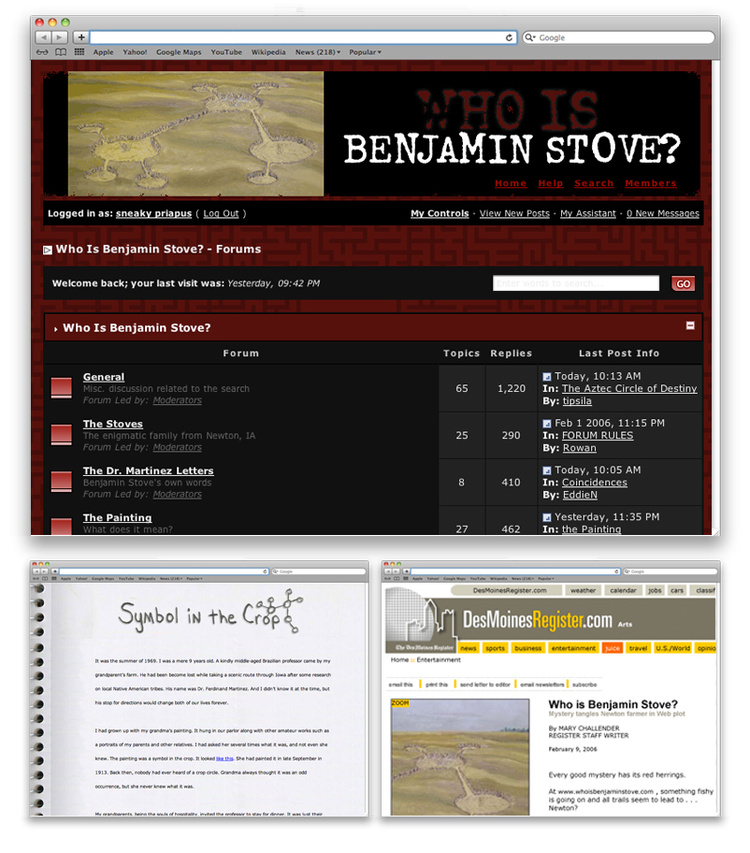 GM : "Who is Benjamin Stove" Alternate Reality Game
