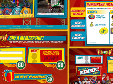 FunGoPlay.com website design.