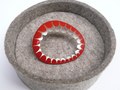 Brooch, Sterling silver, agriculture machine laquer