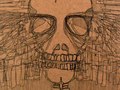 Skeleton, detail, marker on MDF
