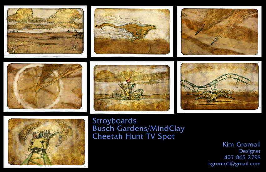 Busch Gardens Cheetah Hunt Storyboards