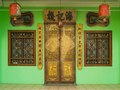 Side entrance to the Pinang Peranakan Mansion in Penang, Malaysia, which showcases traditional baba/nyonya culture.